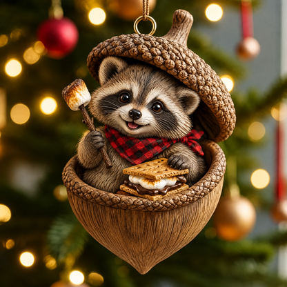 🌰Forest Animal Acorn Cabin Ornament