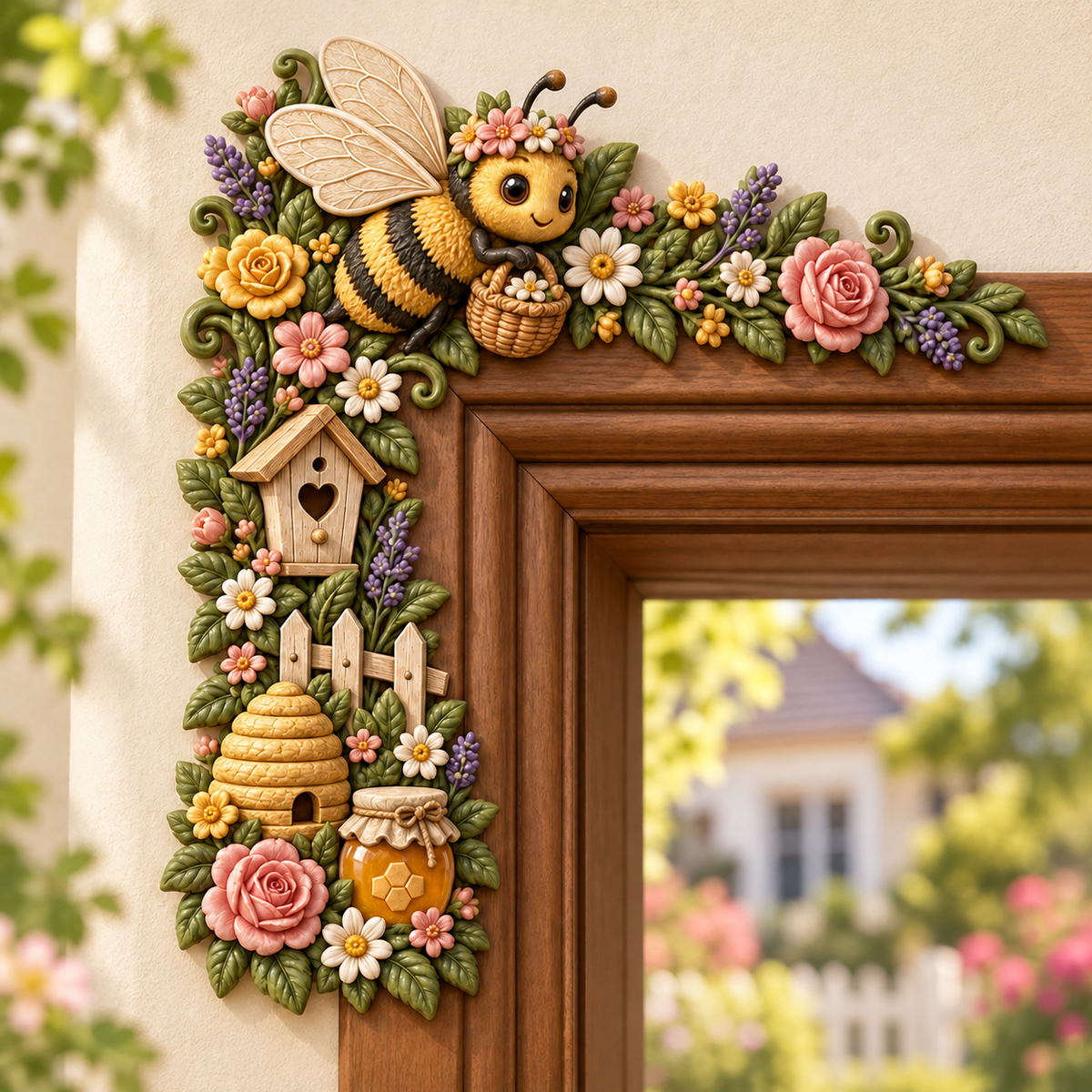 🌸🌿 Garden Theme Door Frame Corner Decor