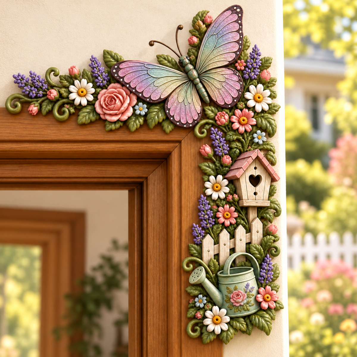 🌸🌿 Garden Theme Door Frame Corner Decor