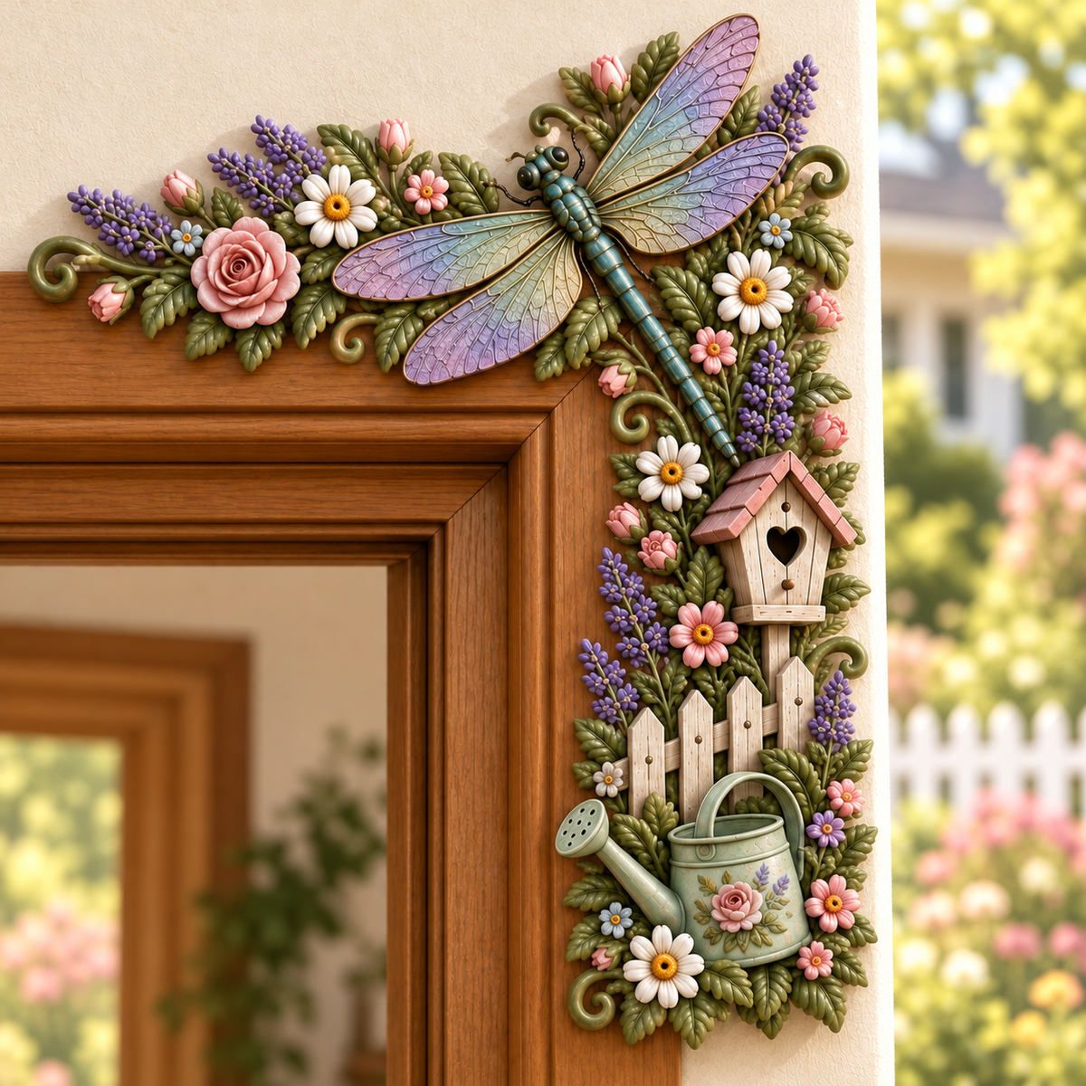 🌸🌿 Garden Theme Door Frame Corner Decor