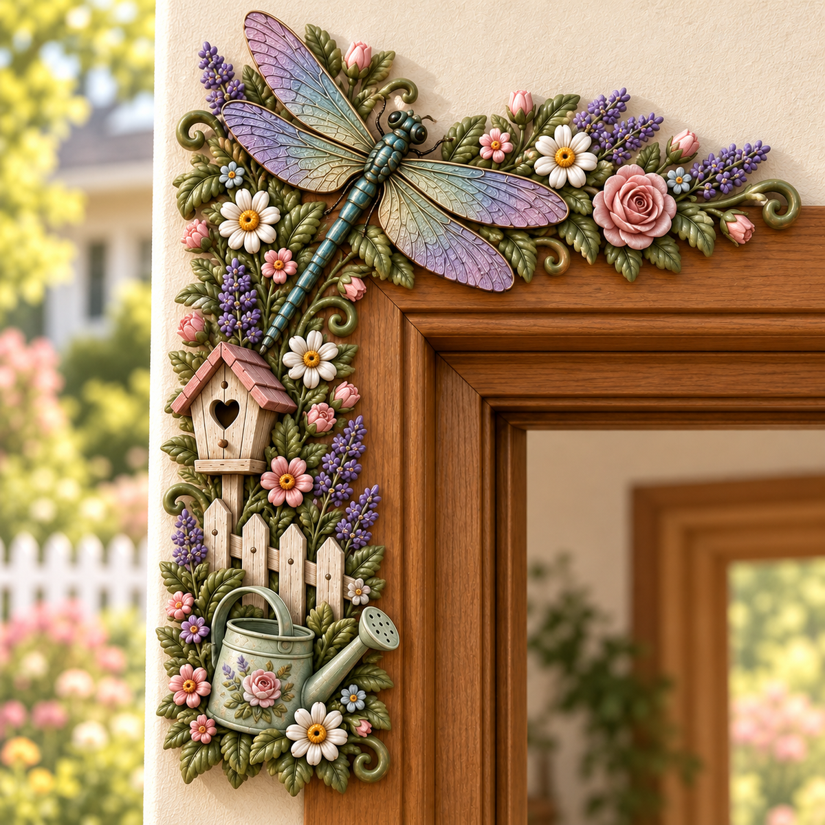 🌸🌿 Garden Theme Door Frame Corner Decor