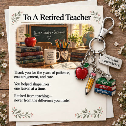 🎁💖The "You Make a Difference" Retirement Appreciation Keychain