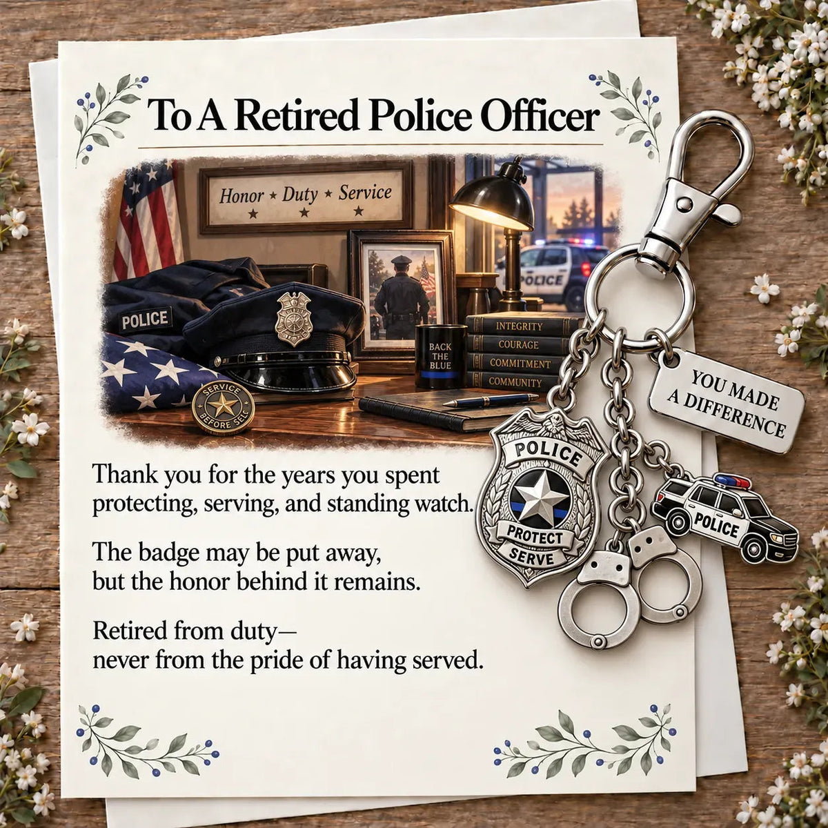 🎁💖The "You Make a Difference" Retirement Appreciation Keychain