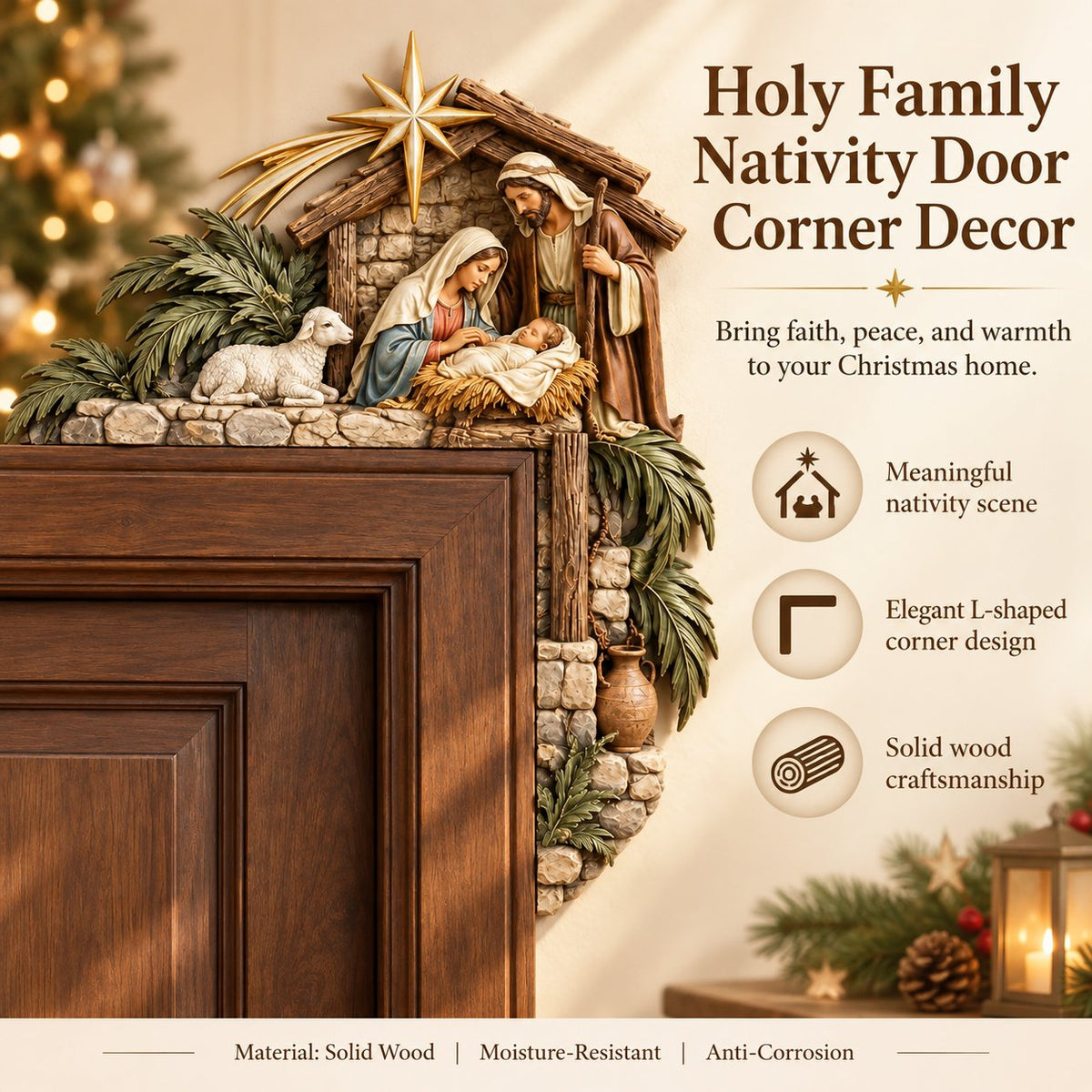 🎄🌟Holy Family Nativity Door Corner Decor