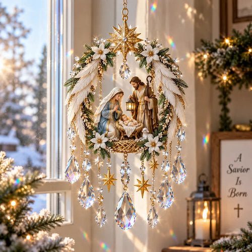 ✝️ Christian Crystal Suncatcher – 5 Faith-Inspired Window Designs with Cascading Rainbow Crystals ✨☀️