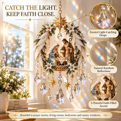 ✝️ Christian Crystal Suncatcher – 5 Faith-Inspired Window Designs with Cascading Rainbow Crystals ✨☀️