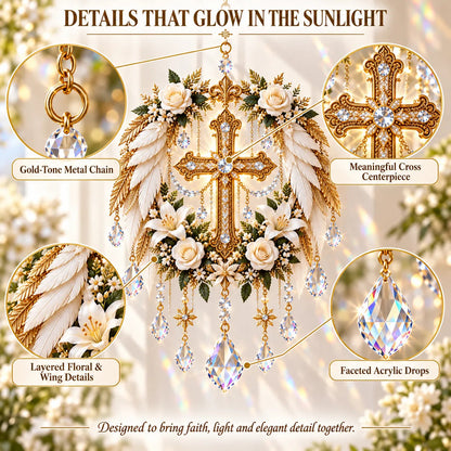 ✝️ Christian Crystal Suncatcher – 5 Faith-Inspired Window Designs with Cascading Rainbow Crystals ✨☀️
