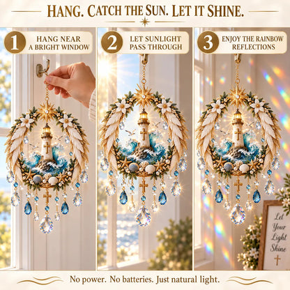 ✝️ Christian Crystal Suncatcher – 5 Faith-Inspired Window Designs with Cascading Rainbow Crystals ✨☀️