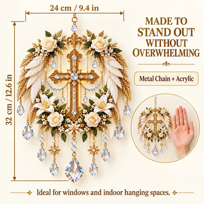 ✝️ Christian Crystal Suncatcher – 5 Faith-Inspired Window Designs with Cascading Rainbow Crystals ✨☀️