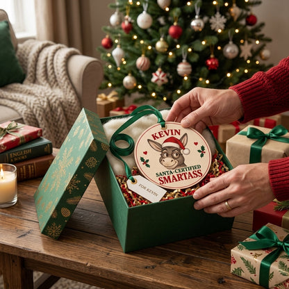 Personalized Funny Santa-Certified Christmas Ornament