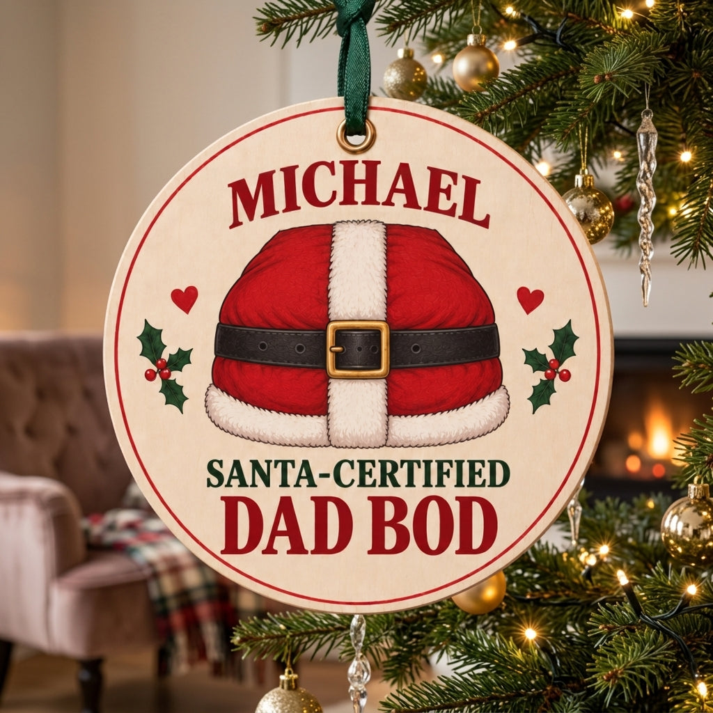 Personalized Funny Santa-Certified Christmas Ornament