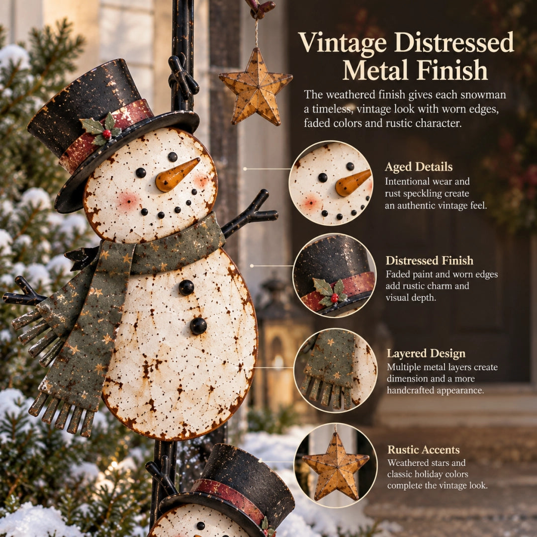 ⛄ Christmas Snowman Yard Stake – Whimsical Holiday Outdoor Decoration