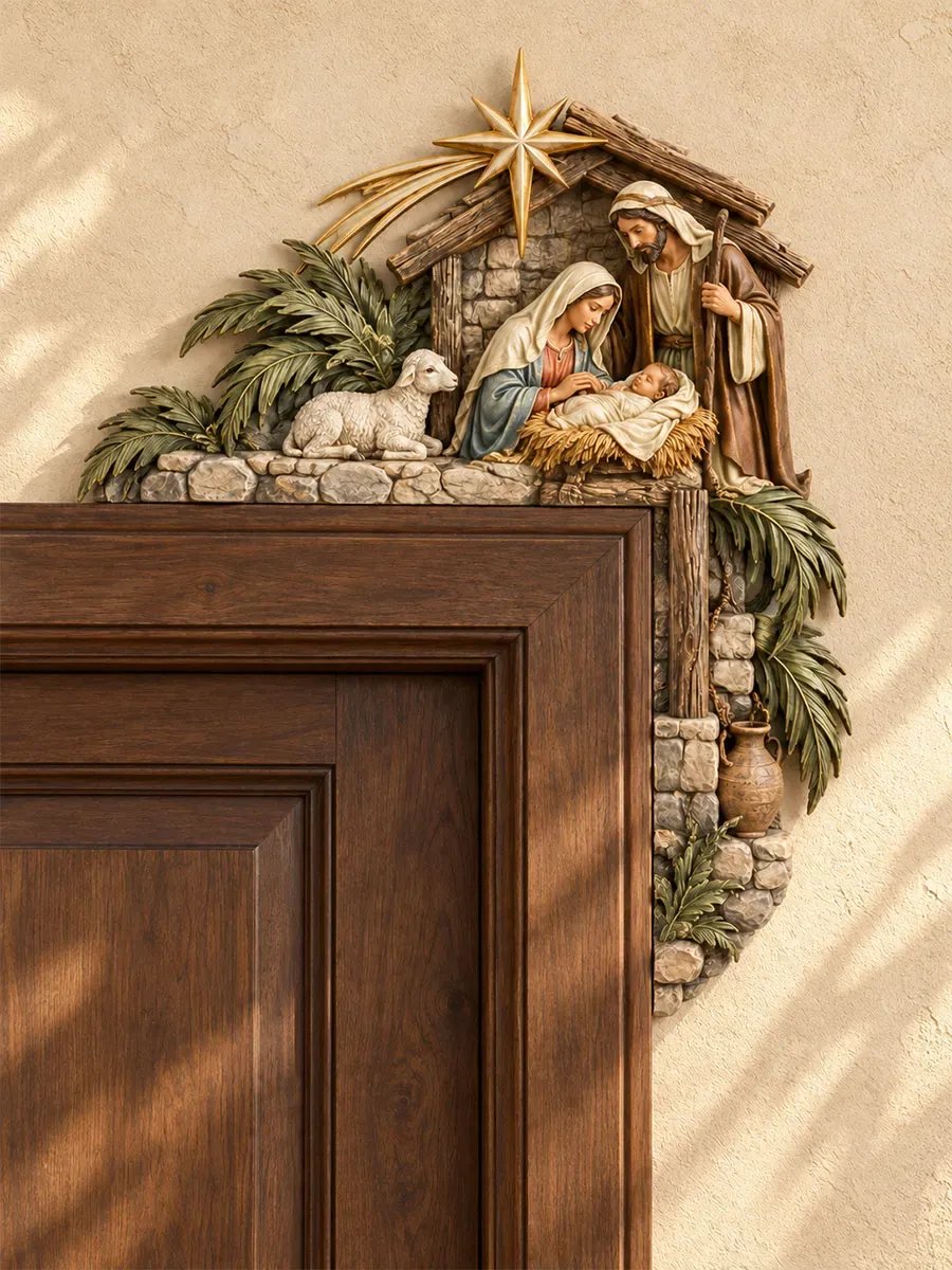 Christmas Nativity Door Frame Corner Decor