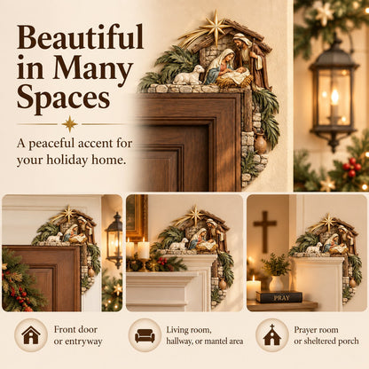 Christmas Nativity Door Frame Corner Decor