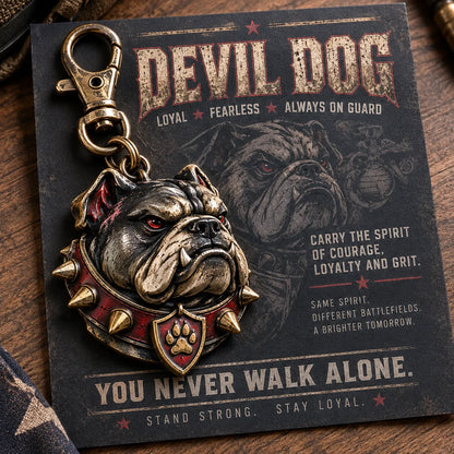 🐶 Devil Dog Guardian Metal Keychain