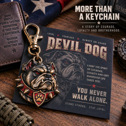 🐶 Devil Dog Guardian Metal Keychain