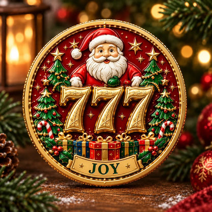 🍀 Lucky 777 Christmas Blessing Coin – Nine wishes. One beautiful collection. 🎄✨
