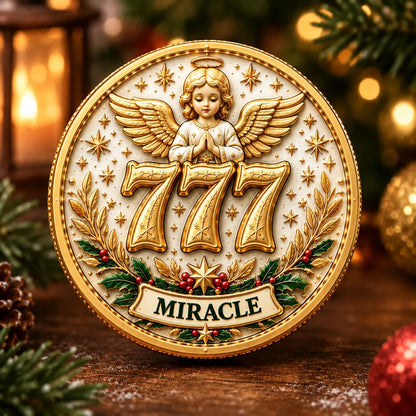 🍀 Lucky 777 Christmas Blessing Coin – Nine wishes. One beautiful collection. 🎄✨