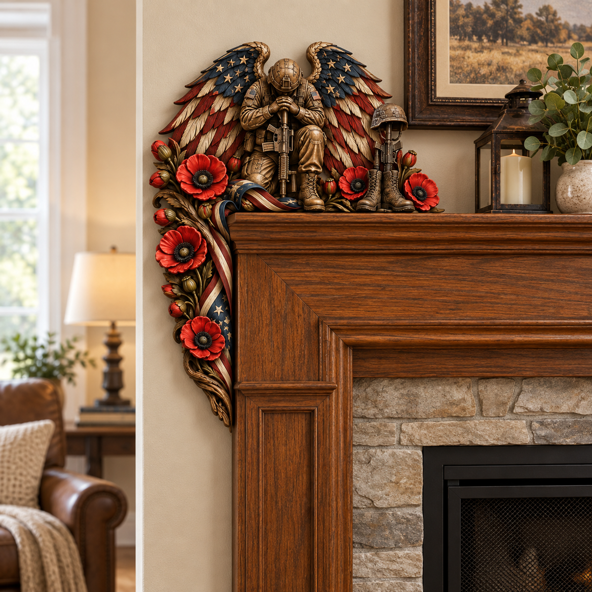 🇺🇸 Patriotic Veteran Memorial Door Topper