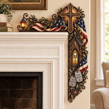🇺🇸 Patriotic Veteran Memorial Door Topper