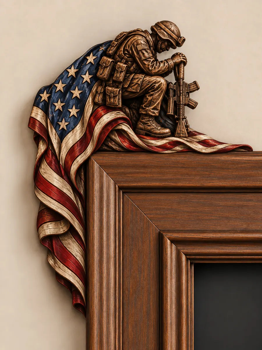 🇺🇸 Patriotic Veteran Memorial Door Topper