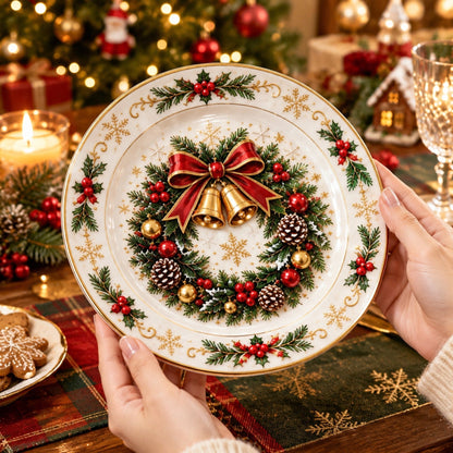🍽️ Christmas Dinner Plate Collection – 6 Festive Holiday Designs 🎄✨