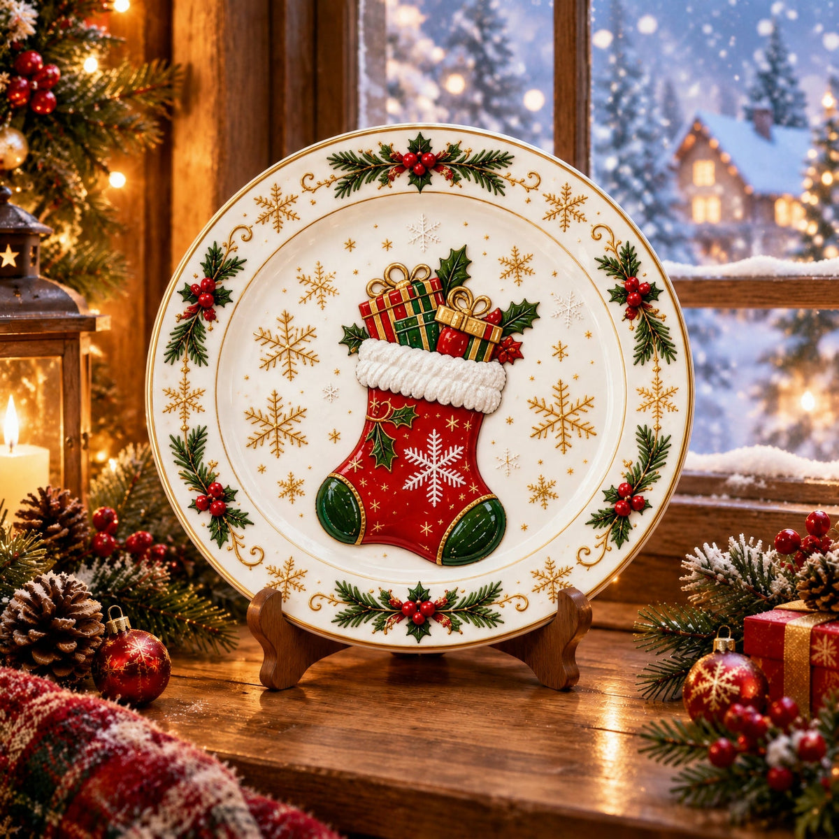 🍽️ Christmas Dinner Plate Collection – 6 Festive Holiday Designs 🎄✨