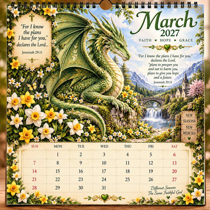 🐉 2027 Dragon Seasons of Faith Calendar – The seasons change. Faith remains. Carry courage, hope, and grace with you through all of 2027. ✨📖