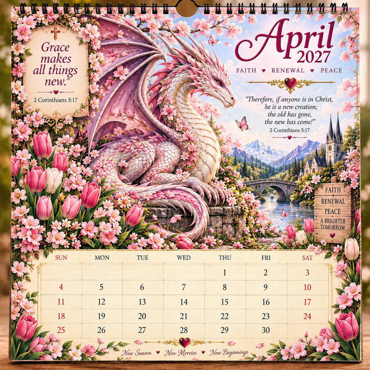 🐉 2027 Dragon Seasons of Faith Calendar – The seasons change. Faith remains. Carry courage, hope, and grace with you through all of 2027. ✨📖