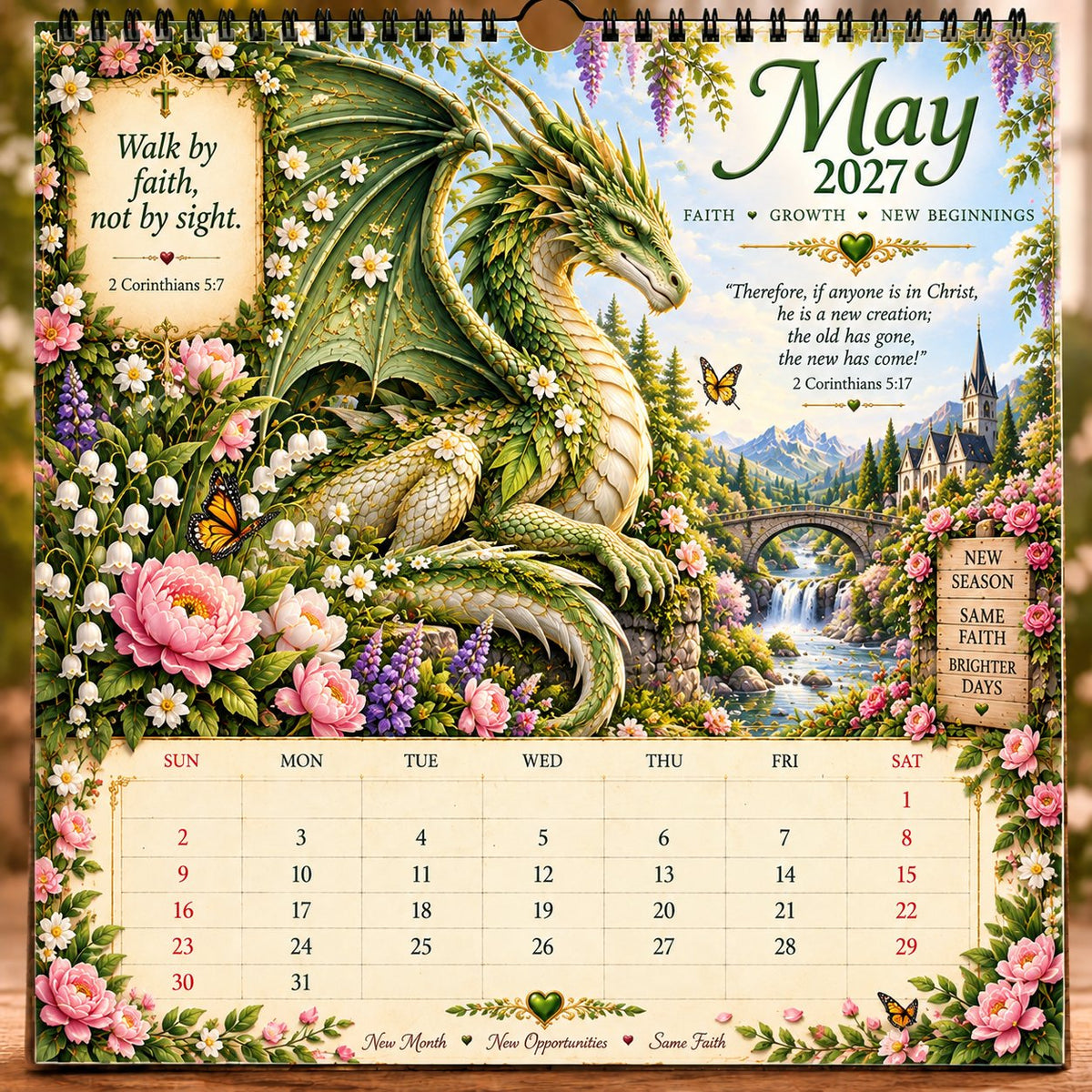 🐉 2027 Dragon Seasons of Faith Calendar – The seasons change. Faith remains. Carry courage, hope, and grace with you through all of 2027. ✨📖