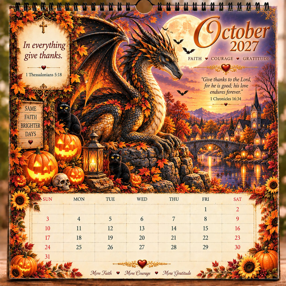 🐉 2027 Dragon Seasons of Faith Calendar – The seasons change. Faith remains. Carry courage, hope, and grace with you through all of 2027. ✨📖