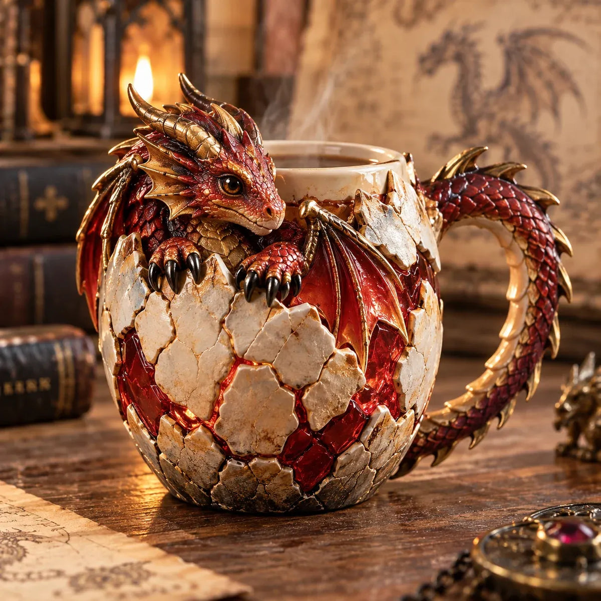 🐉 Dragon Coffee Mug – Fantasy-Inspired Gift for Dragon Lovers