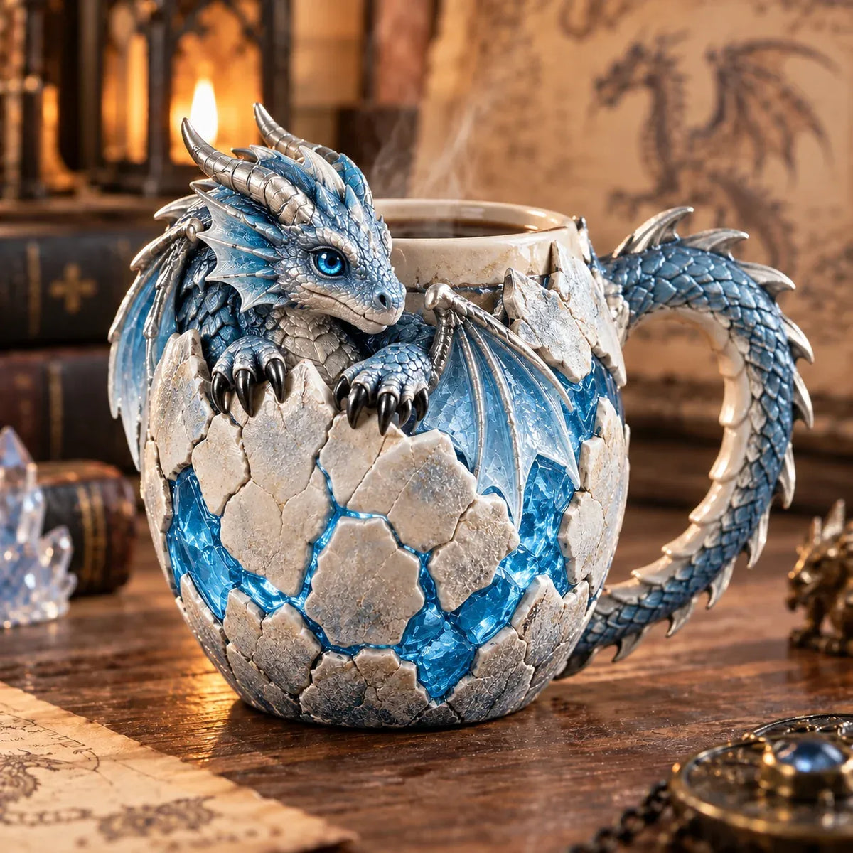 🐉 Dragon Coffee Mug – Fantasy-Inspired Gift for Dragon Lovers