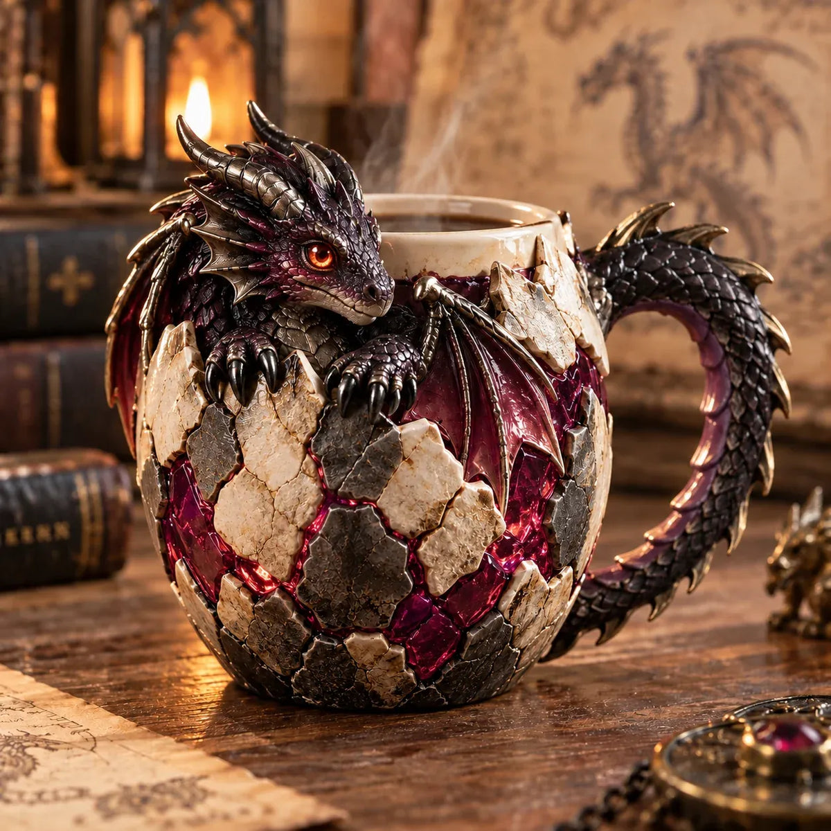 🐉 Dragon Coffee Mug – Fantasy-Inspired Gift for Dragon Lovers