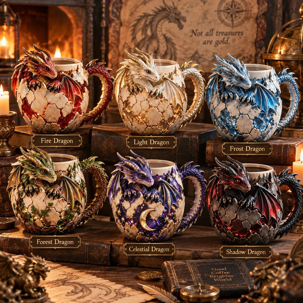 🐉 Dragon Coffee Mug – Fantasy-Inspired Gift for Dragon Lovers