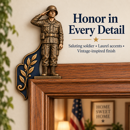 🎖️✨ "A Veteran Lives Here" – Proudly Served 3-Piece Door Frame Decor Set
