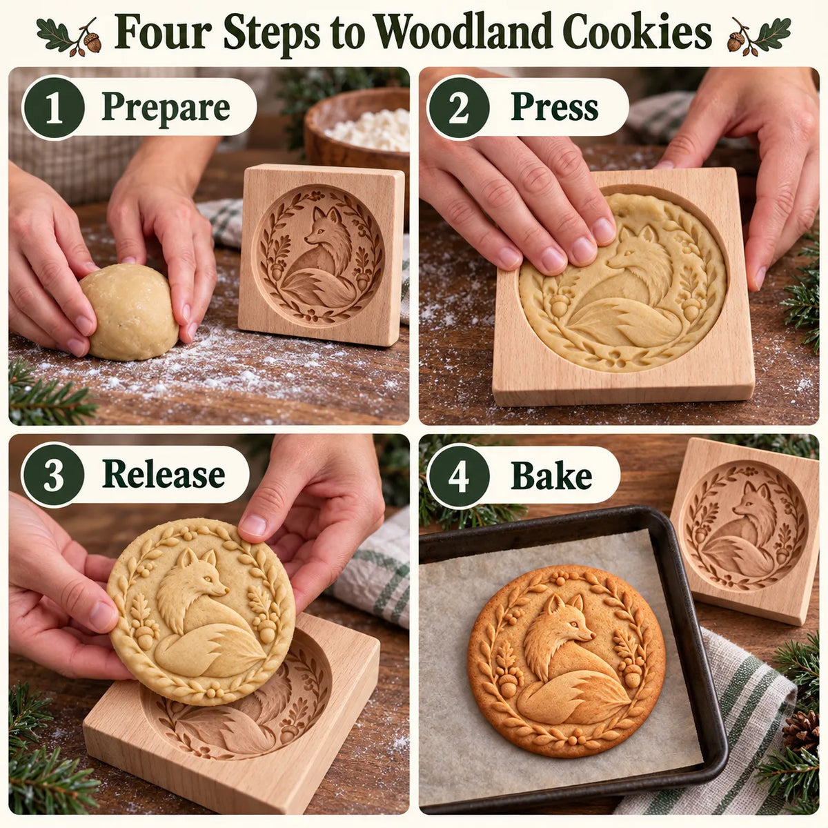 🍪Woodland Animal Cookie Mold