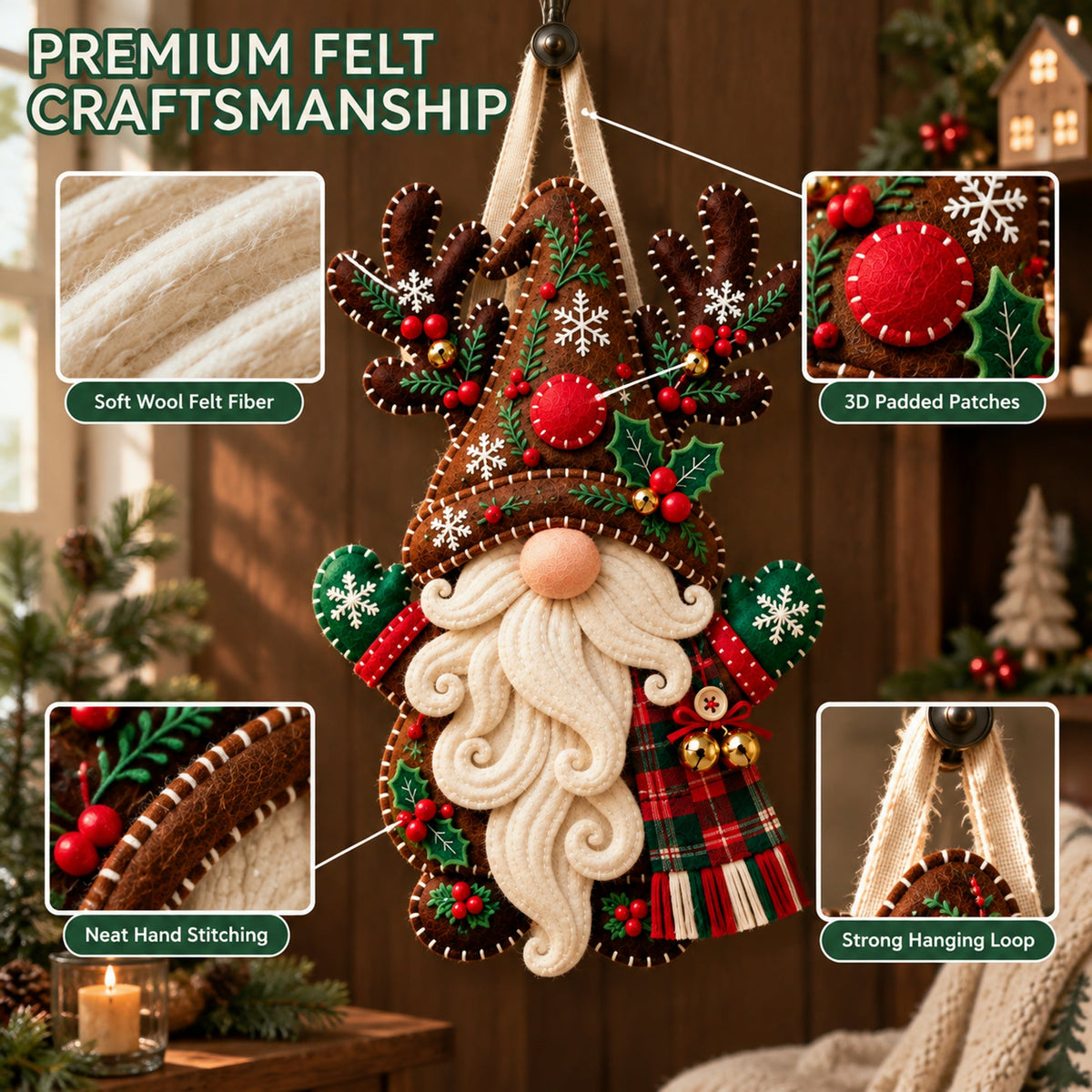 🎄Christmas Gnome Mug Door Hanger