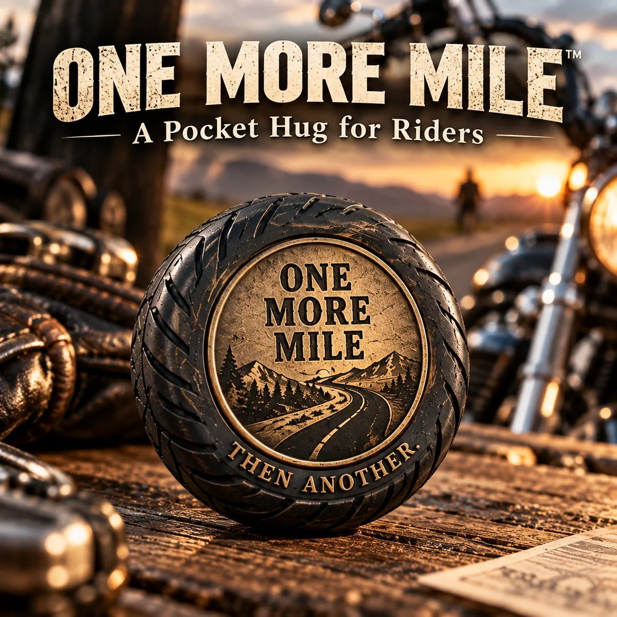 🏍️ One More Mile™ Pocket Hug for Riders – The Open Road Collection 🛣️✨