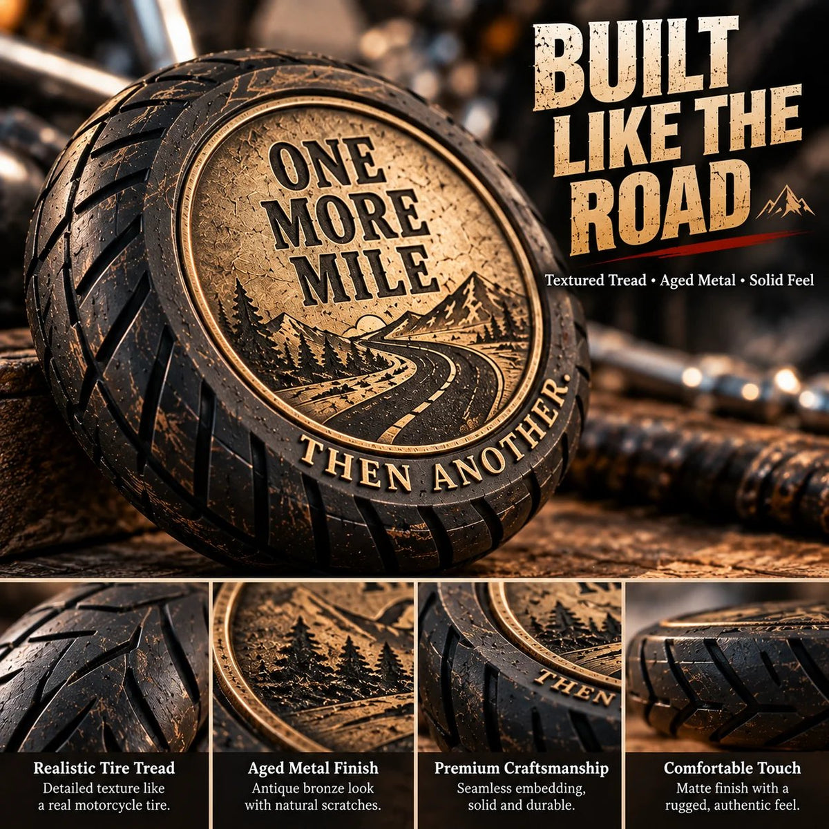 🏍️ One More Mile™ Pocket Hug for Riders – The Open Road Collection 🛣️✨