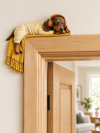 Sleeping Dachshund Door Topper