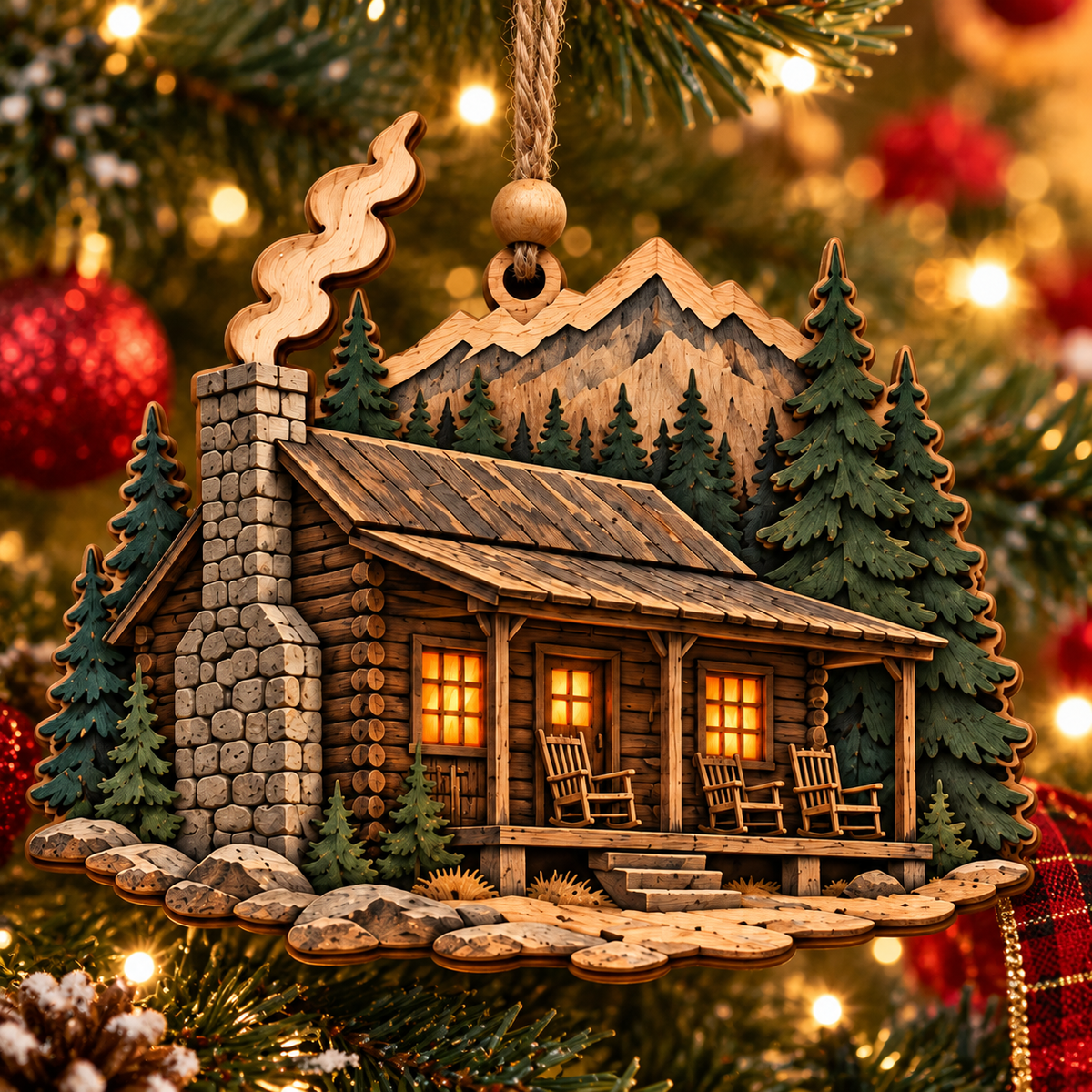 🌲🦉Rustic Woodland Christmas Ornaments