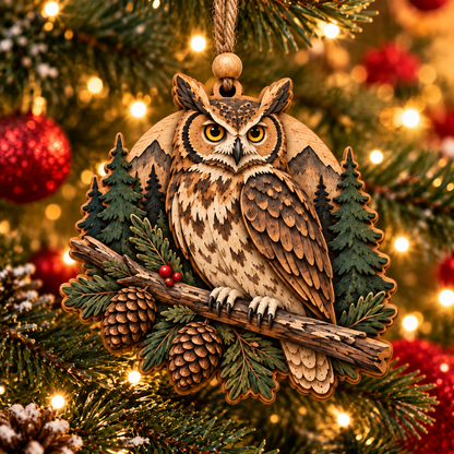 🌲🦉Rustic Woodland Christmas Ornaments
