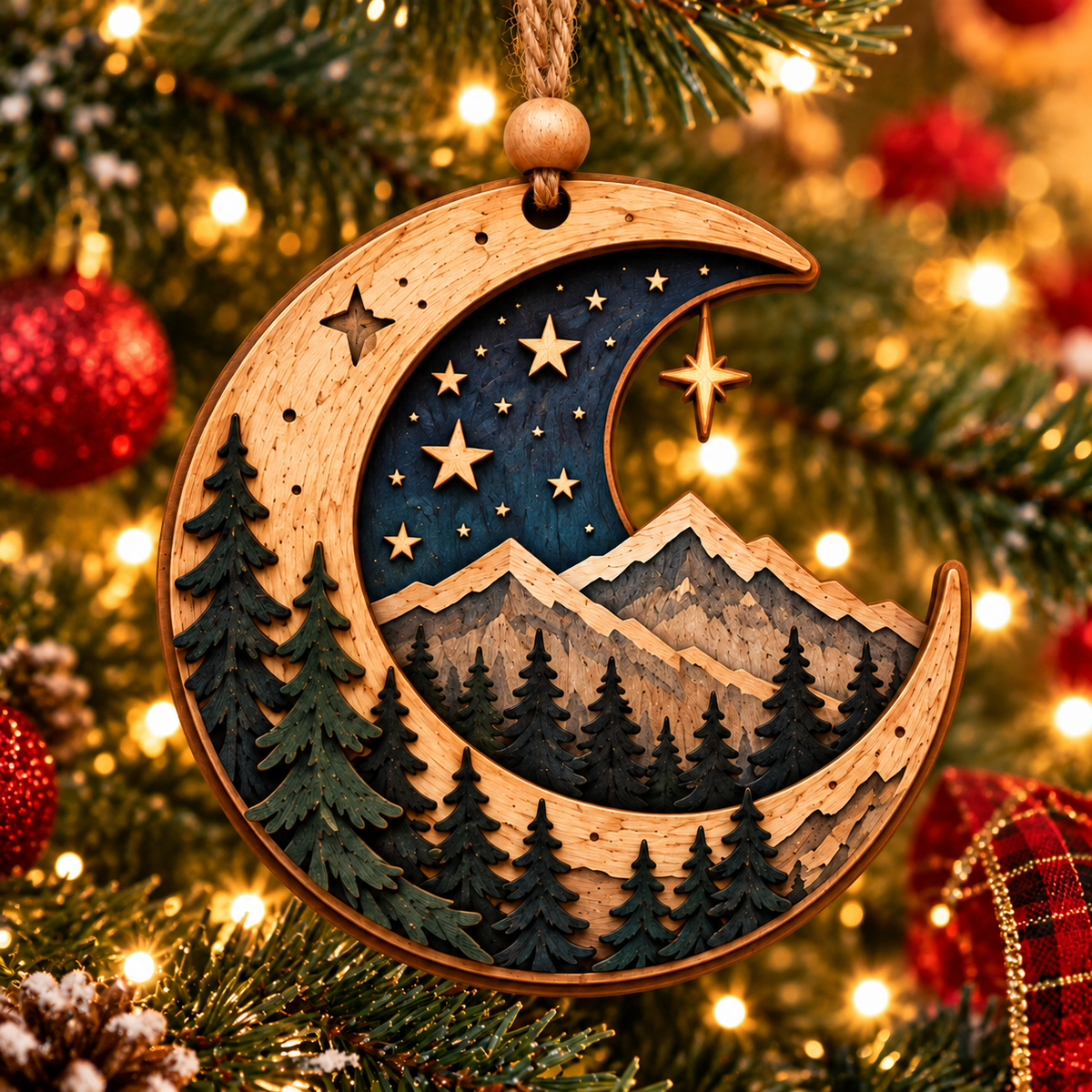 🌲🦉Rustic Woodland Christmas Ornaments