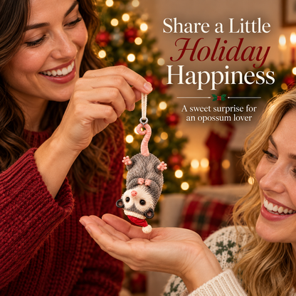 🐾 "Hanging Around" Santa Possum Ornament – Funny Upside-Down Christmas Tree Decor 🎅✨