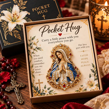 ✝️ Christian Pocket Hug – Jesus Faith Keepsake 🤍✨