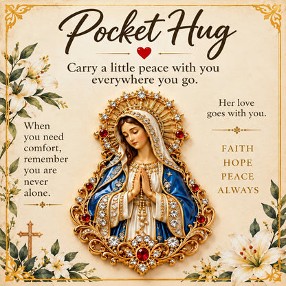 ✝️ Christian Pocket Hug – Jesus Faith Keepsake 🤍✨