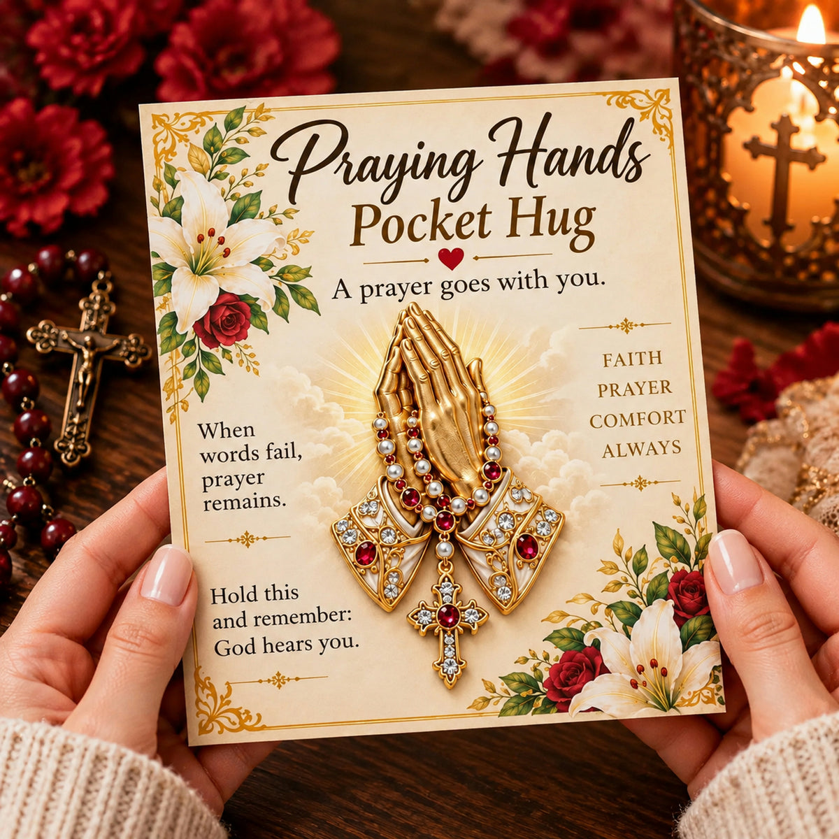 ✝️ Christian Pocket Hug – Jesus Faith Keepsake 🤍✨