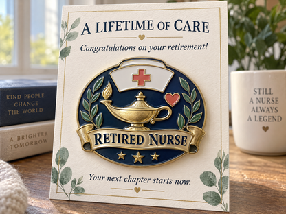 "A Lifetime of Care" Retired Nurse Commemorative Brooch