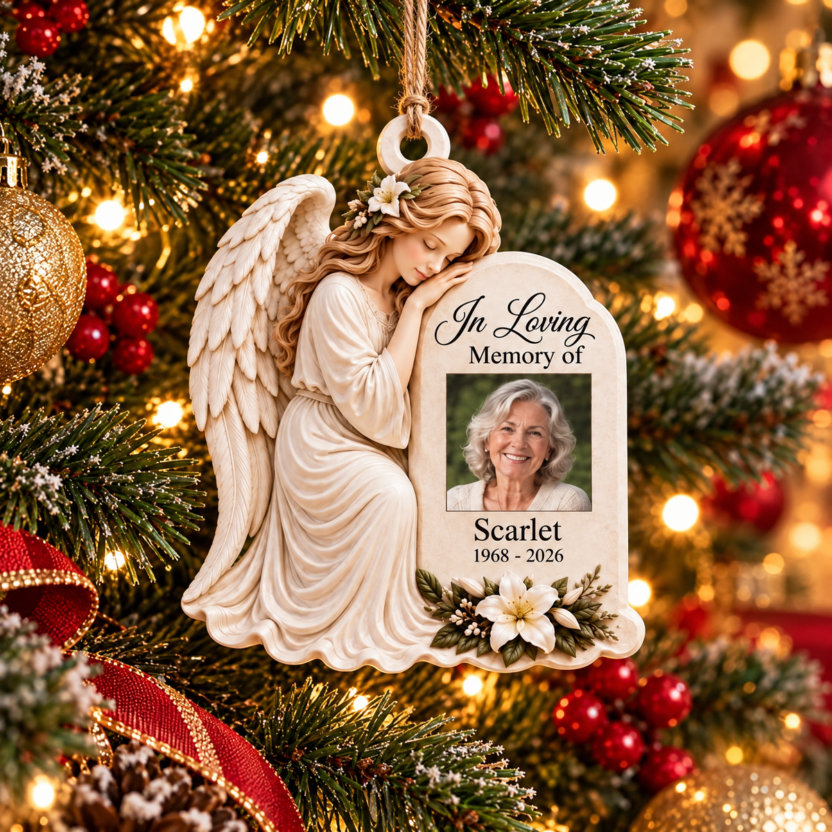 🕊️ Personalized Angel In Loving Memory Photo Ornament